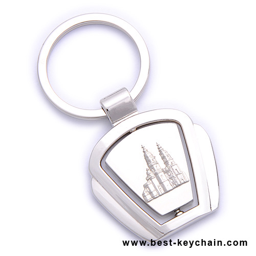 3d emboss logo zinc alloy keychain