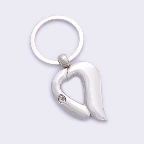 3d heart shape keychain metal