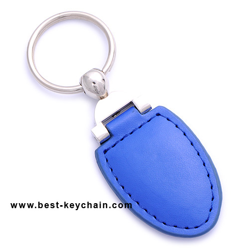 PU LEATHER KEY CHAIN BLUE COLOR