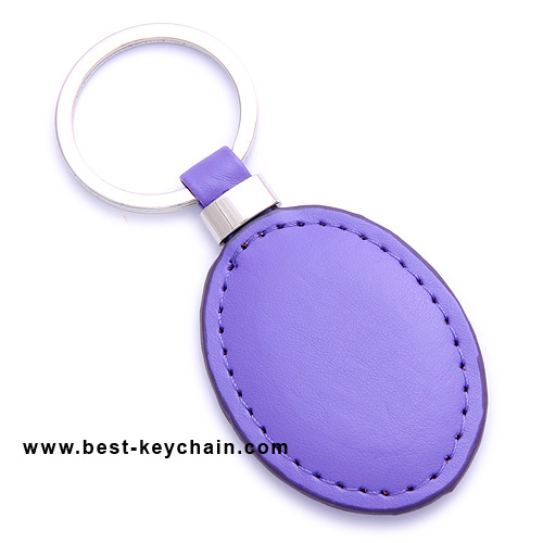 PU LEATHER OVAL SHAPE PU KEYRINGS