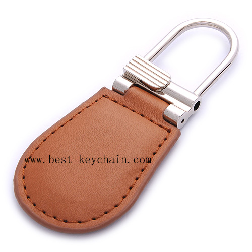 KEYCHAIN WITH PU LEATHER MATERIAL
