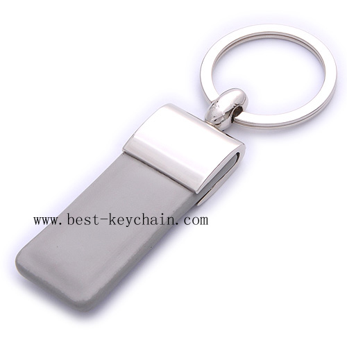 GREY COLOR LEATHER KEYCHAINS