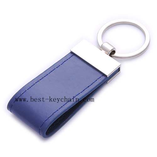 BLUE COLOR LEATHER KEY HOLDER