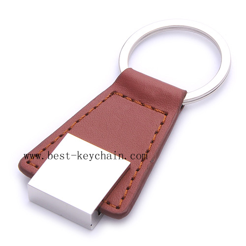 PRINTED SQUARE SHAPE LEATHER KEYRINGS