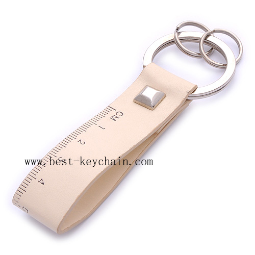 RULER PU LEATHER KEYRING