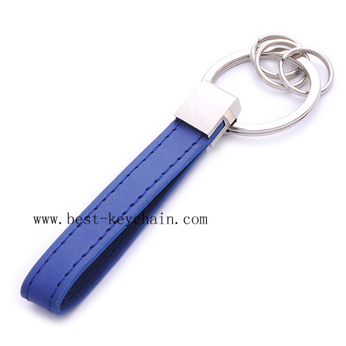 LEATHER EKYCHAIN BLUE COLOR