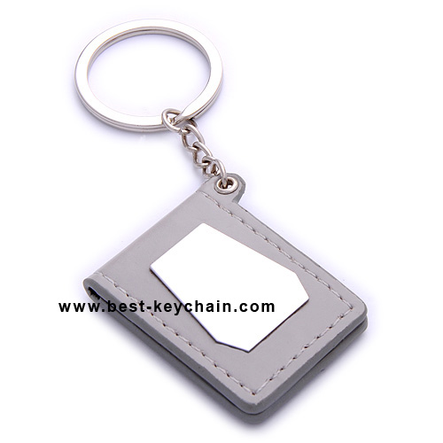 leather photo keyring