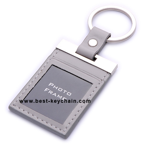 METAL LEATHER PHOTO KEYCHAINS