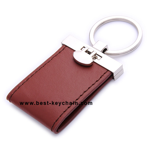 BROWN PU PHOTO KEYCHAINS