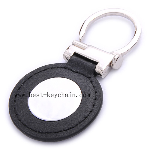 PROMOTION ROUND SHAPE LEATHER KEY CHAINS