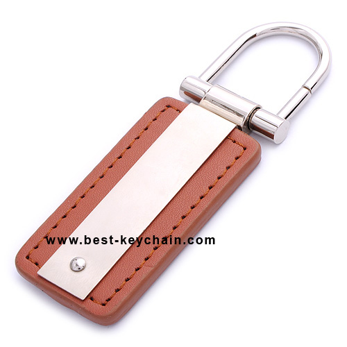 METAL AND LEATHER KEY CHAIN