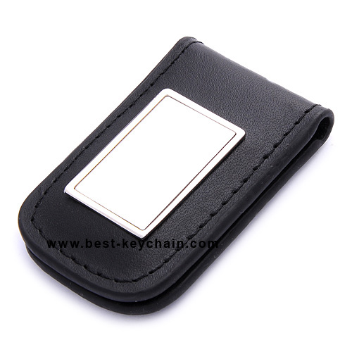 LEATHER MONEY CLIP LASER ENGRAVING LOGO