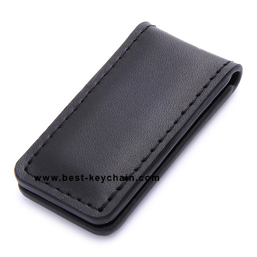 RECTANGEL SHAPE PU LEATHER MONEY CLIP