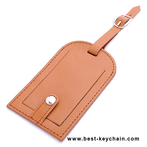 NOVELTY PU LEATHER TAGE WITH HOT STAMP LOGO