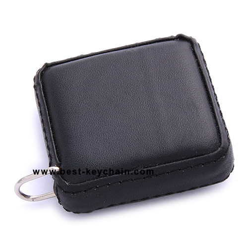 SQUARE SHAPE RULER PU LEATHER KEYCHAINS