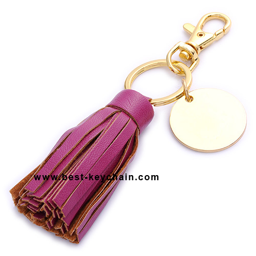GRENUINE LEATHER TASSEL KEYCHAINS FOR PROMOTION