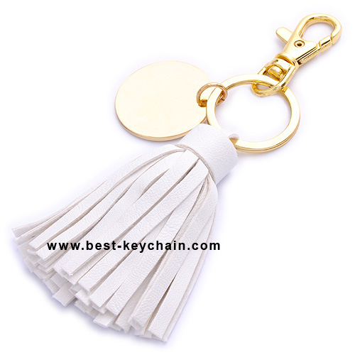 PU LEATHER TASSEL KEYRINGS FOR PROMOTION