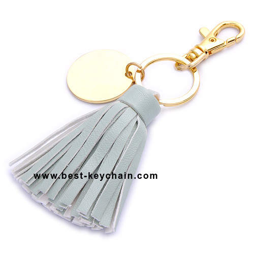 PROMOTION PU LEATHER TASSEL KEYCHAIN