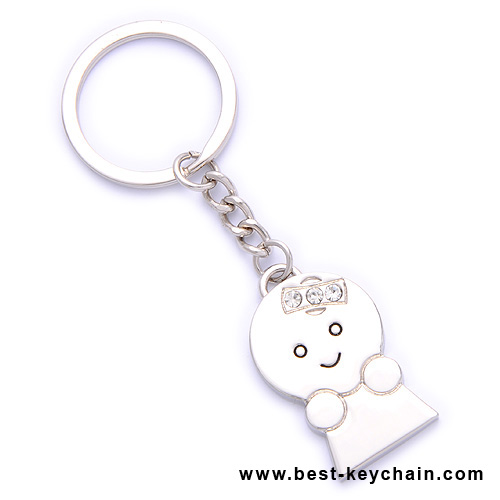 baby girl metal keyring