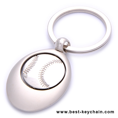 baseball metal keychain