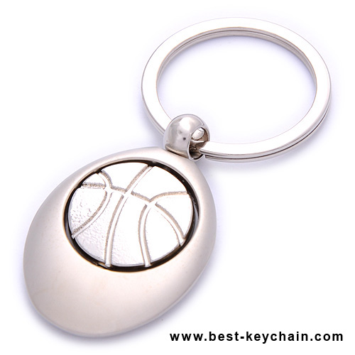 basketball metal keychain