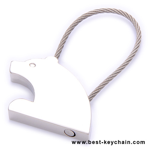 bear keychain metal