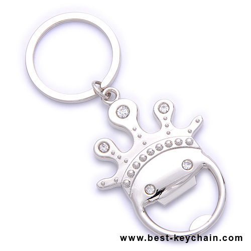 bottle opener crown shape keyrings metal gifts