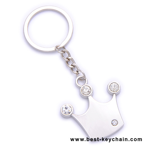 crown shape metal keychains