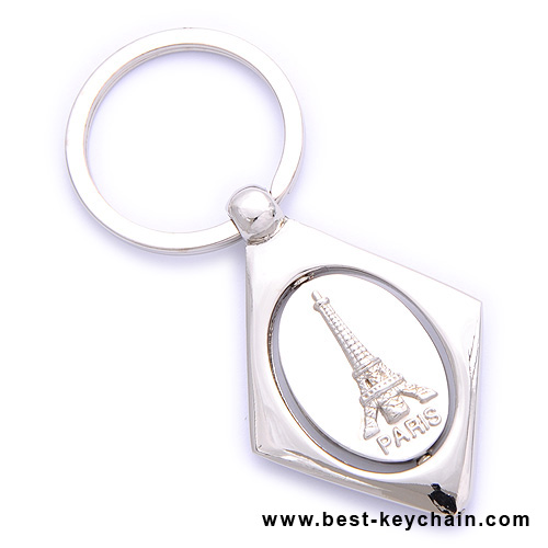 emboss souvenir spining paris keychain france