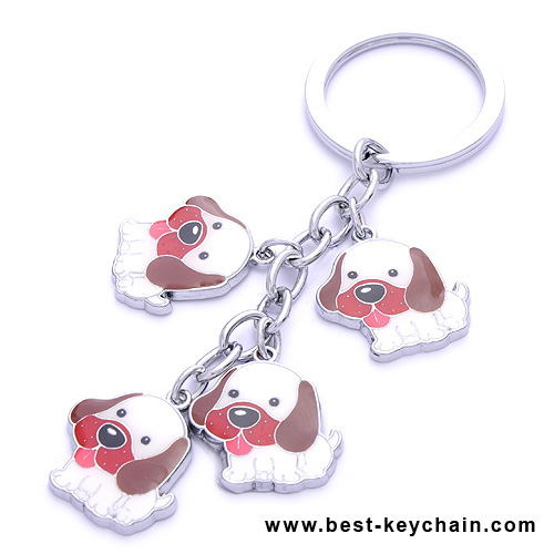 fancy dog metal keychains