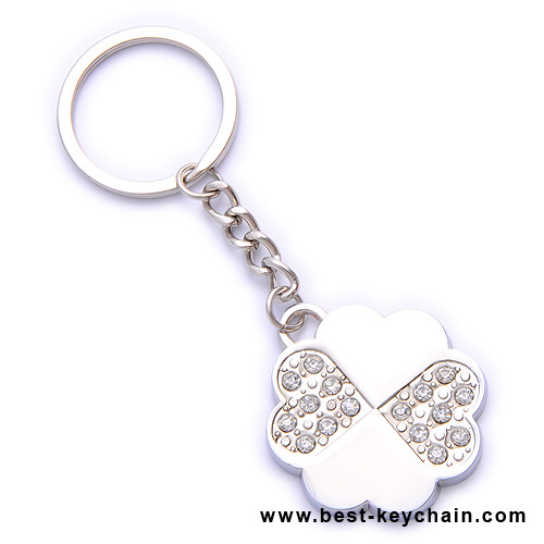 fancy flower metal key chains