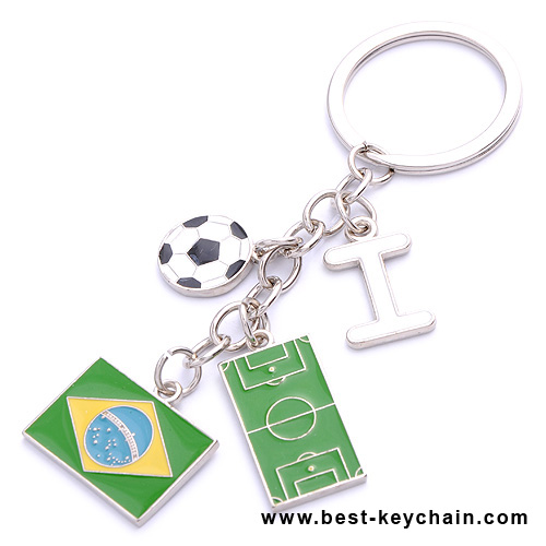 fancy football metal keychain germany souvenir