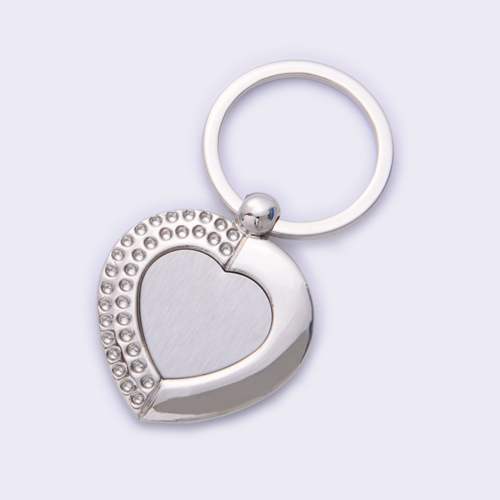 fancy heart shape metal keyring