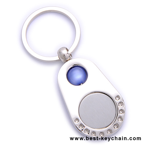 fancy keychains metal round shape logo