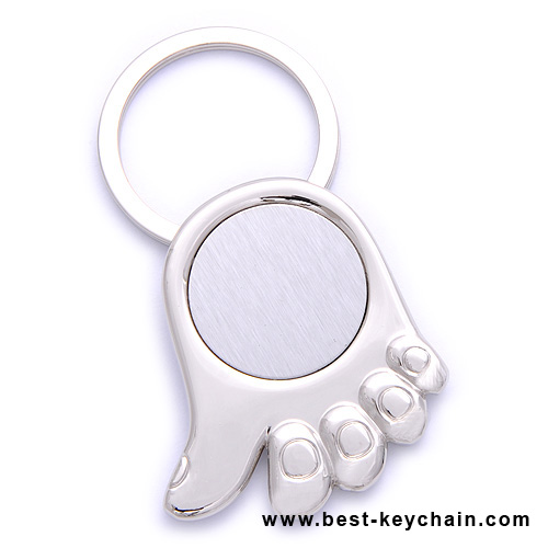 foot shape keychain epoxy logo souvenir gifts