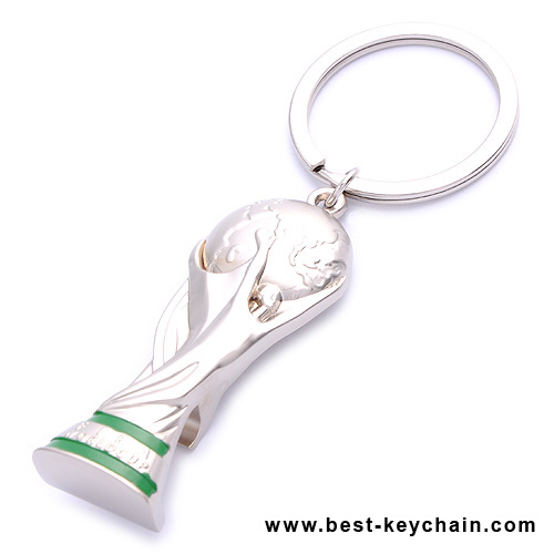 Brazil football World Cup shape metal keychain