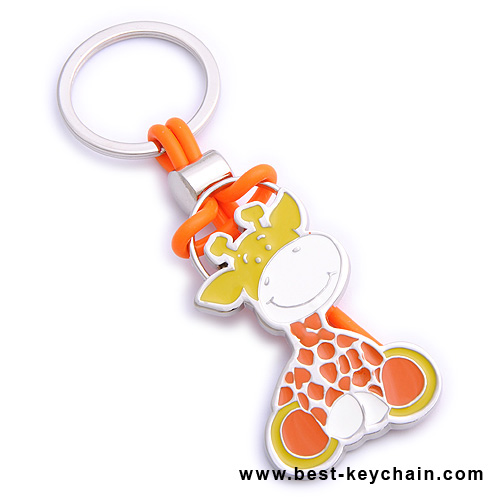 giraffe metal keychain