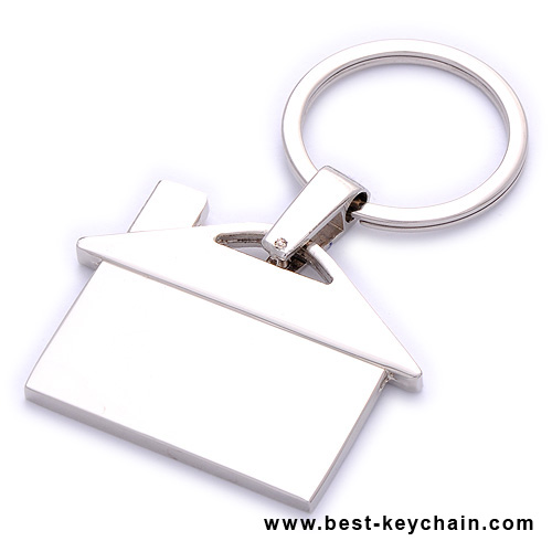 zinc alloy metal house promotion key chain