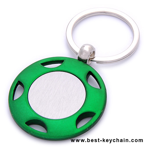 keyring metal green color