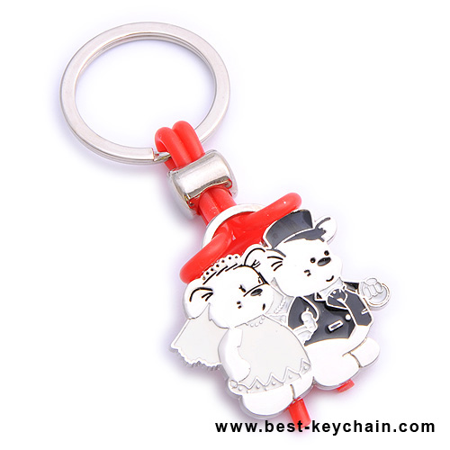 lovers fancy love bear keychain