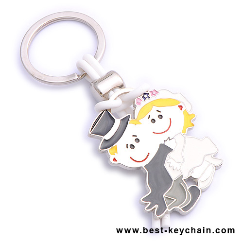 custom marry promotion lovers keychain metal