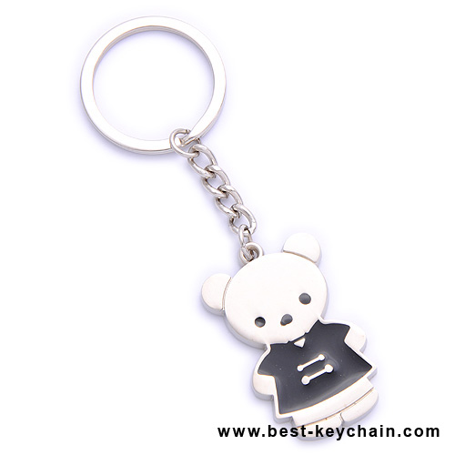 metal bear keyring