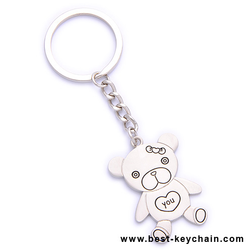 metal fancy pig keychain