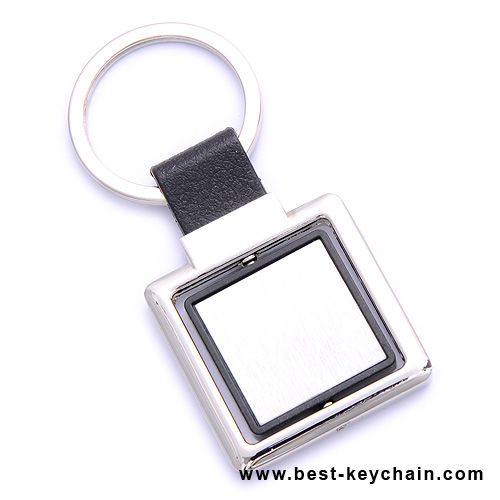 metal key rings square shape epoxylogo