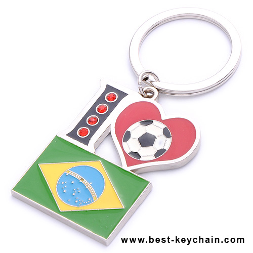 metal keychain germany football shape