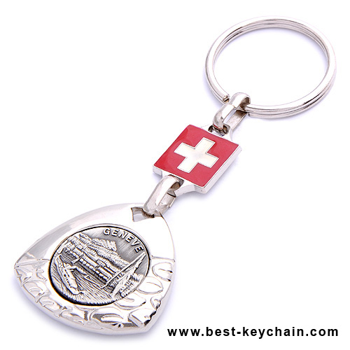 metal keychain souvenir GENEVE