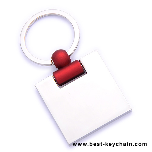 metal square shape promotion keychains