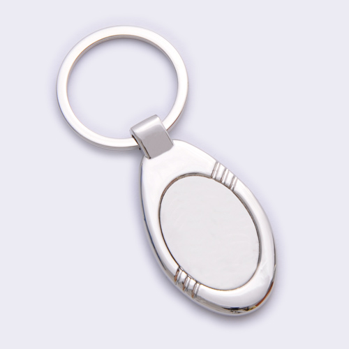 silver keychain zinc alloy