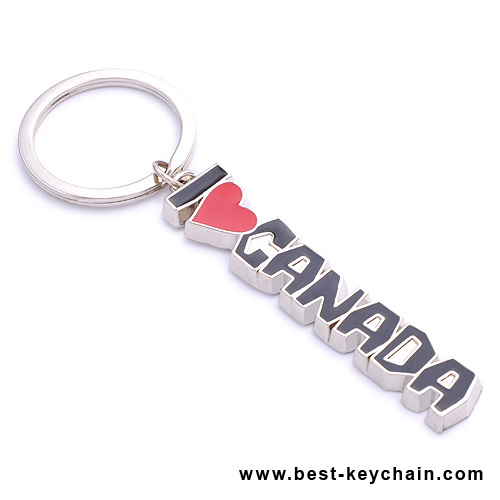 souvenir canada metal keychain letter