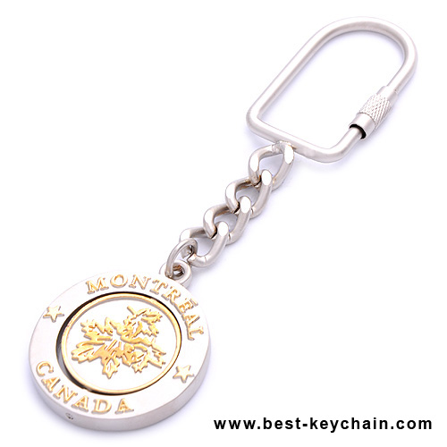 souvenir gift canada spinner metal keychain